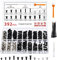 Gueenky 392 Pièces Set de Vis pour Ordinateur Portable, M2 M2,5 M3 Informatique PC SSD Disque Dur 2-10 mm, 18 Tailles Réparation à Tête Plate, avec Tournevis