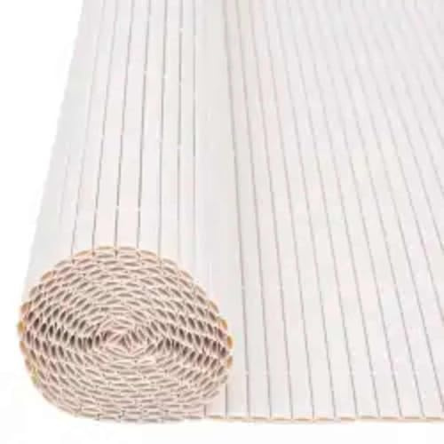 Homgoday PVC Gartenzaun 90x400cm Weiß, UV-beständig, für Balkon & Terrasse - Dekorativ & Windschutz Model317146