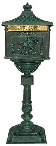 Post Box, Wall Mounted Letterbox, Letter Boxletterbox Mailbox With Lock Cast Security Stand Aluminum Mail Box Postal Box For Apartment Villa Home Garden Letter Newspaper Mailbox mailbox ( Color : F )