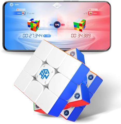 GAN 356 i Carry 2 Zauberwürfel 3x3, Original Smart Cube Magnetisch, Frost | Profi Speed cube, Intelligenter SpeedCube mit 700h Akkulaufzeit & Echtzeitverfolgung, Freischalten Online-Spielmodi mit APP