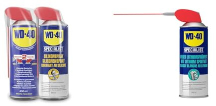 WD-40 Smart Straw + Specialist Silikonspray 400ml & Specialist Weißes Lithiumsprühfett Smart Straw