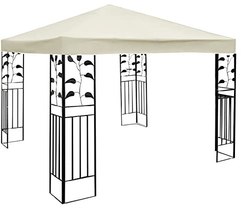frides Telo per Gazebo 3x3 M, Copertura Gazebo Ricambio, in Tessuto Poliestere 200g/m², Impermeabile E Anti-UV (Colore : Beige)
