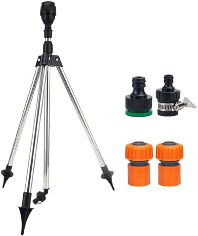 Rotating Tripod Sprinkler, Garten Sprinkler, Garten Rasensprenger 360 Grad Sprinkler, Rasen Sprenger Mit Stativ Rotierender Bewässerungs Sprinkler, Garten Wassersprenger Rasensprinkler Automatischem