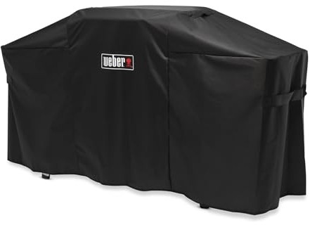 Weber Premium Plancha-Abdeckung/Für Slate 43 cm und 56 cm Gasgrills mit Stand, Passgenau für Grills mit Seitentischen, UV-Schutz, Wasserabweisender Recycling-Stoff, Strapazierfähiger Außenschutz