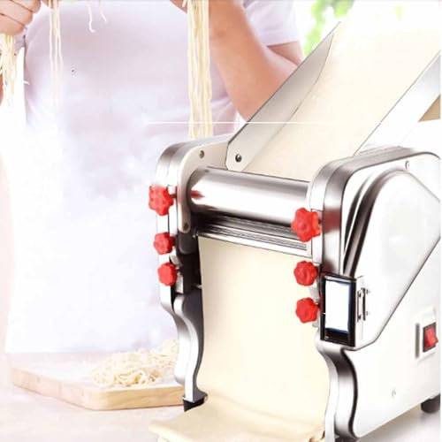 Máquina De Pasta Eléctrica 550w/750w,Laminadora De Masa Comercial,Máquina para Hacer Pasta Fresca En Casa Acero Inoxidable,para Fideos/Espaguetis/Lasaña,200