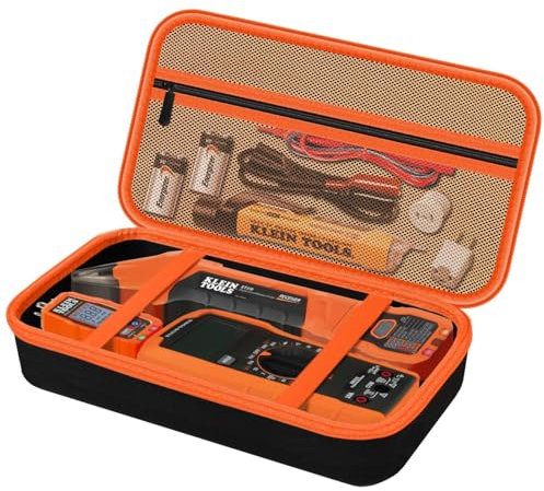 HESPLUS Hard Case for Klein Tools 80101 Circuit Breaker Finder Kit & 69149P Electrical Test Kit Digital Multimeter & ET310 / 80016 Tool Kit, Home Electricity Tester Kit Storage Bag -XL（Case Only）