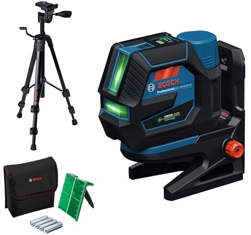 Bosch Professional kombilaser GCL 12V-50-22 CG (räckvidd upp till 50 m med mottagare, dubbla kraftkällor, Levelling Remote, RM 20-fäste, batteriadapter, 4x 1,5 V LR6 (AA), förvaringsväska, BT 150)