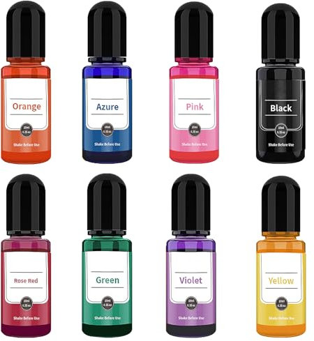 BDBFPAN 8 pigmenti colorati per colata in polvere, colore per polvere di colata in polvere, pigmenti per calcestruzzo, per rivestimento in gesso, produzione fai da te, cemento, pigmenti colorati