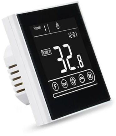 Vocdikficy Tuya Smart Thermostat WiFi Intelligent pour le Contrôle de la Température Du Chauffage Électrique/Eau/Gaz, Thermostat pour Plancher Chauffant, 16A
