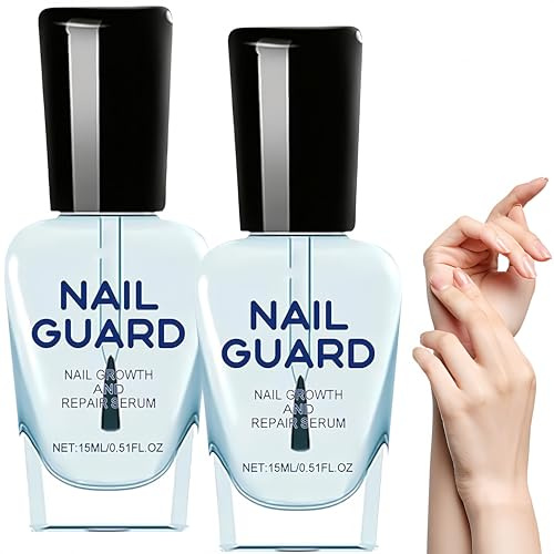 Nagelwachstums- und Reparaturserum, Nagelhärter, Tiefenpflege & Reparatur, Nagelpflegeserum für Stärke und Wachstum, für geschädigte Nägel, tägliche Anwendung (2STÜCK)