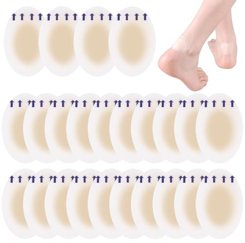 24 Stück Blasenpflaster,Blasenpflaster Set,Blasenpflaster Für Zehen,Blasenpflaster Fußsohle,Blasen Pflaster,Blasenpflaster Groß,Linderung Von Reibungsschmerzen Finger, Zehen, Vorfuß, Ferse(Ovale)
