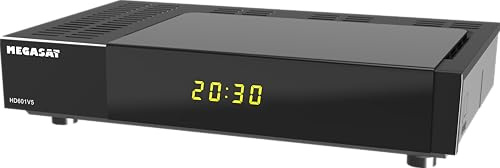 Megasat HD 601 V5 – Récepteur Satellite HD (pour Toutes Les chaînes en Clair, Lecteur multimédia USB, écran, HDMI, Péritel) – Noir