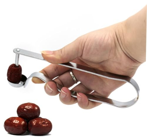 OKUMEYR Snocciolatore Ciliegie Acciaio Strumento Denocciolare Frutta Facile Pulizia e Uso per Cucina Domestica