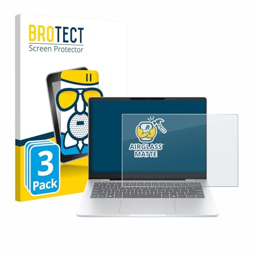 BROTECT Entspiegelungs Schutzglas für HP OmniBook 7 14 Laptop AI (3 Stück) Schutzfolie Panzer Folie Glas Matt [Kratzfest 9H, Anti-Reflex]
