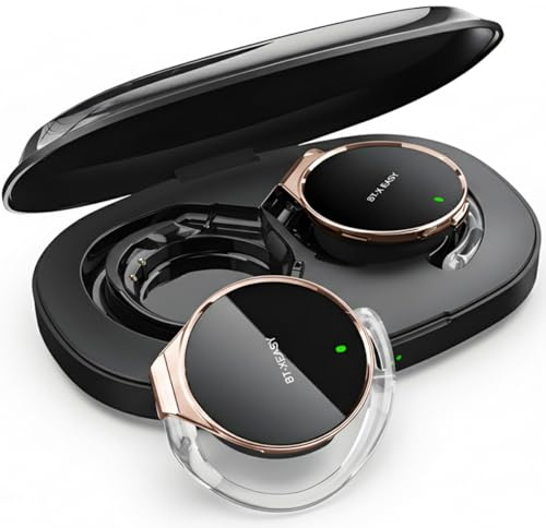 Micool Écouteurs ouverts Bluetooth 5.4 avec 4 microphones ENC, écouteurs de sport à clip, légers et confortables, autonomie de 40 heures, étanchéité IPX7, idéal pour le sport, le bureau et la vie
