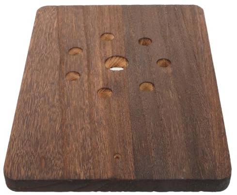 TOYANDONA Tablero Colgante de Madera para Helechos y Orquídeas Jardinera de Pared Rústica de 20X28X15 CM Maceta Colgante para Interiores Decoración Natural y Práctica para Plantas