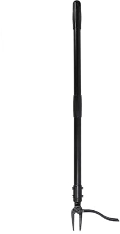 Estrattore di erbacce in piedi, strumento di rimozione delle erbacce regolabile con impugnatura ergonomica lunga, design della testa in acciaio a 4 artigli senza piegarsi per (3 sezioni 128 cm/50,4
