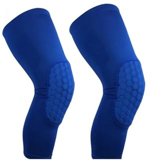 KHASCBNF Sports Knee Pads Kids/Youth Sports Honeycomb Compression Knee Pads Guards Protective Gear For Basketball, Football, Volleyball, Cycling(Blue-2Pcs,YL)