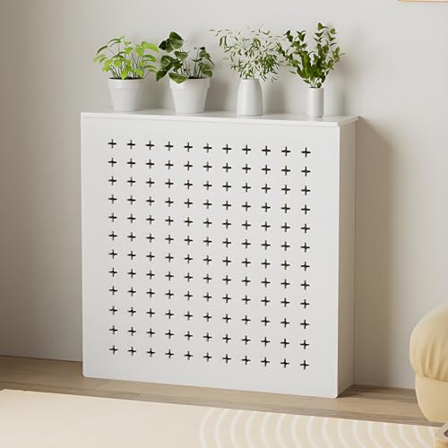 Modernt kylarskydd skåp hylla enkel inllat värmeskåp med Louvered grill perfekt för heminredning (70 x 70 x 15 cm) förbättra ditt bostadsyta