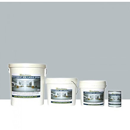 MATPRO - Peinture Laque Epoxy Sol & Mur - Sans Solvant, Auto-Lissant - Supports Intérieurs Horizontaux, Travaux Neufs/Réparation - Miroir Gris Clair - 2.5Kg