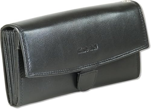 Rimbaldi® Portefeuille professionnel de serveur avec fermeture à double bouton et compartiment spécial renforcé pour la monnaie en cuir de vachette naturel souple noir.