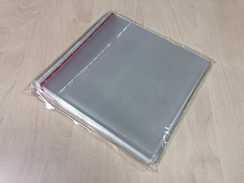 CD-Schutzhüllen für Slim-CDs, wiederverwendbar, mit Klebeverschluss, glänzende Oberfläche, Zellophan, antistatisch, dünn, selbstschließend, 5,2 mm, 100 Stück