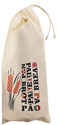 FUN FAN LINE - Set Mehrwegbeutel für Baguette, hergestellt aus Baumwolle und mit exklusivem Design