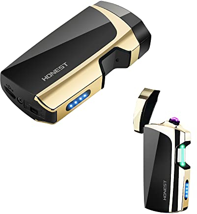 Accendini elettrici, con sensore a infrarossi, accendino al plasma (Nero)