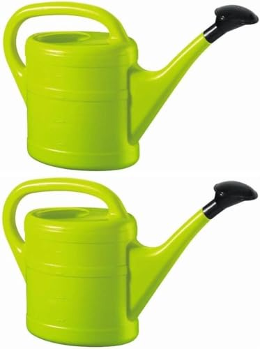 2X Gießkanne 5L HELLGRÜN + 1x BILDMAGNET! Blumenkanne Kunststoff für groß & klein, Garten & Zimmerpflanzen Gießkannen Gieskanne Gieskannen Giesskanne 5 Liter Watering Can Kinder Zimmergießkanne