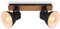 Briloner Leuchten Deckenlampe retro mit Holzbalken, 2-flammige Deckenleuchte vintage, E27 Fassung max. 40 Watt, verstellbare Lampenschirme, rustikaler Deckenspot, Schwarz-Weiß-Holz, 1 Stück (1er Pack)