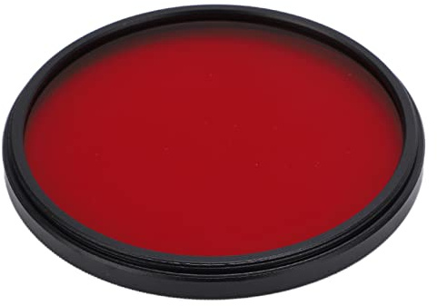 Full Red Lens Filter, 67 Mm 62 Mm 58 Mm 55 Mm 52 Mm DSLR-Kamera HD-Kamera Optischer Glas-Rotfilter mit Objektivfiltergehäuse, für die Meisten DSLR-Kameras auf Dem Markt(52mm)