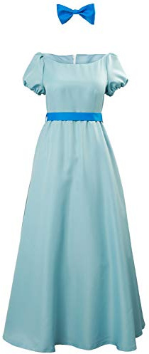 YANVS Erwachsene Halloween Prinzessin Kleid Damen Gürtel Schleife Kopfschmuck Set
