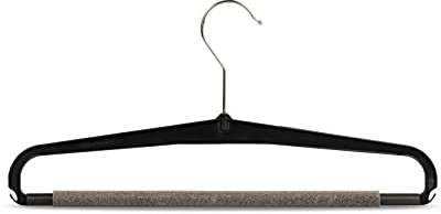RSR Hangers Kleiderbügel Hosenbügel Schaum 20 Stück Schaumstoff 37 cm Kunststoff Schwarz Rockbügel platzsparend Anti-Rutsch