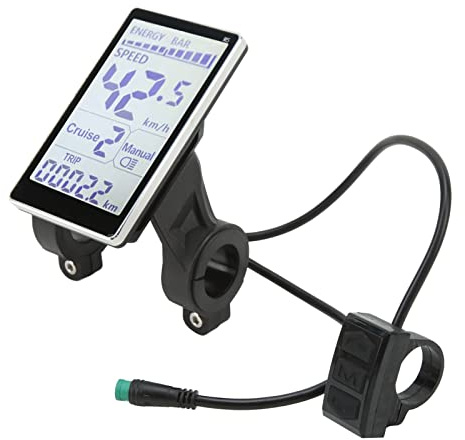 WOOXGEHM Écran LCD Ebike, 24V 36V 48V 60V Universel, Écran LCD M5, Remplacement pour Vélo Électrique, Scooter et Autres Anciens Ou Endommagés pour Vélos Électriques 31, 8 22, 2 Mm