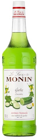 MONIN Sirup Gurke 1,0 l | Authentischer Gurkengeschmack für Cocktails, Limonaden und Spritz Drinks - ideal für moderne Mixology