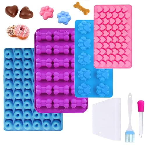 Exsbtay Backmatte Hundekekse, 7 Stück Backmatten für Hundeleckerlies Set, Hundekekse Backform, Hunde Backmatte, Backmatte für Hundeleckerli Geeignet für Kuchen Süßigkeiten Kekse Heimwerken Basteln