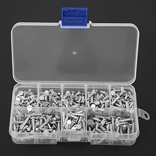 Aluminium-Nieten, Massiv, Flach, 400 Stück, M3-Flachkopf-Aluminiumnieten-Set, Solide Struktur, Einfache Installation