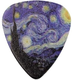 Gitarrenplektrum, dünn, mittel und schwer, mit künstlerischem Sternenhimmel-Design, für Bassgitarre, Plektrum, E-Gitarre