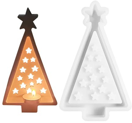 Molde de silicona para árbol de Navidad, molde para manualidades con estatua de árbol de Navidad - Molde de silicona para manualidades con figura de árbol de Navidad | Molde de resina epoxi para desmo