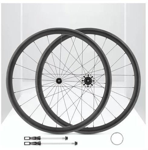 HZXQCVB 700C C/V-Bremse, Rennrad-Laufradsatz, Carbonfaser-Felgen, Höhe 28 mm/38 mm, Vorder- und Hinterräder, Schnellspanner, 20/24H-Naben for 8/9/10/11-Gang-Kassette(38MM)