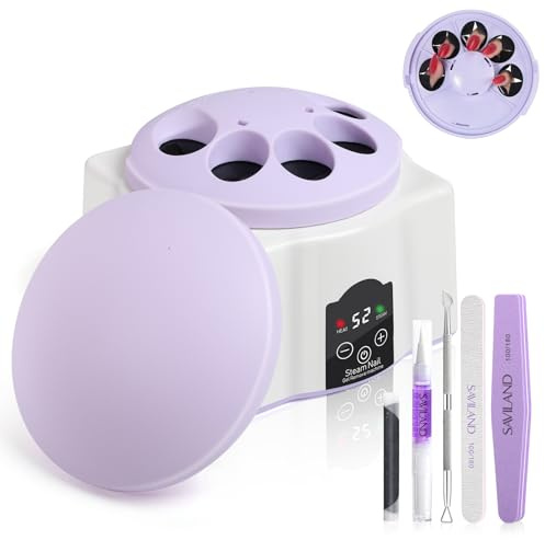 SAVILAND Elektrisch Nagellackentferner Maschine Aceton Einweichschale Set: Aceton UV Nagellack Entferner Maschine für Maniküre Fast Gel Polish Remover Dipping Powder Gelnägel Cuticle Remover