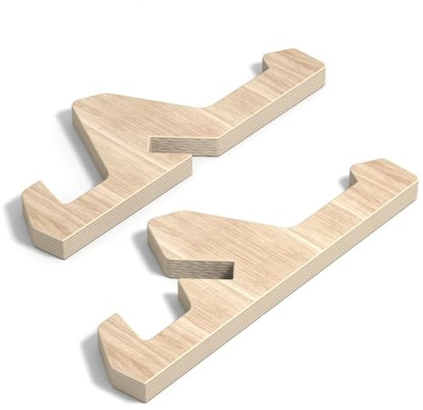 Walopola Skateboard-Halterung, 1 Paar stabiler Holz-Skateboard-Ständer – Indoor-Snowboard-Aufbewahrung für Zuhause, Geschäft, Schule und Club