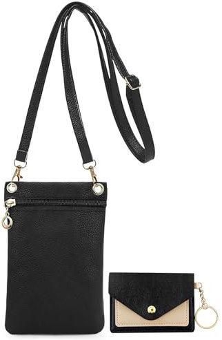Ourdort Handytasche zum Umhängen Damen,Handy Tasche,Handy Umhängetasche Umhängen Damen mit Geldbörse,Weiches PU-Leder Crossbody Schultertasche Handytasche,für Verabredungen,Einkaufen,Spaziergänge