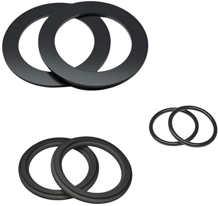 KLINNA 3Paar Dichtungsringe Set für Intex Pool 38mm, Gummi Dichtung & Runde Unterlegscheiben als Ersatzteil für Poolpumpe und Sandfilteranlage, für Teile 10747 25006 25010 28633 28635