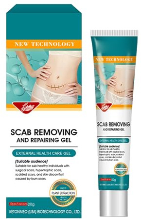 Mnozreo Gel de Silicona para Cicatrices,Crema de Eliminación de Cicatrices de Acné,Cicatricure Cara y Cuerpo Cicatrizante,Gel para Reparar Cicatrices,20G,1PC