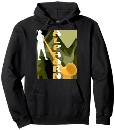 Alphorn Klassik Musik Musiker Alphornbläser Pullover Hoodie