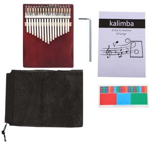 NOLITOY Kalimba und Angenehmem Spielgefühl Daumenklavier 17-ton Holz Metall Musikinstrument Tragbares mit Schöner Melodie für Anfänger Kinder