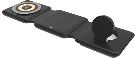 RED5 15W 3-in-1 Wireless Folding Travel Magnetic Charger Multi Device Qi Enabled