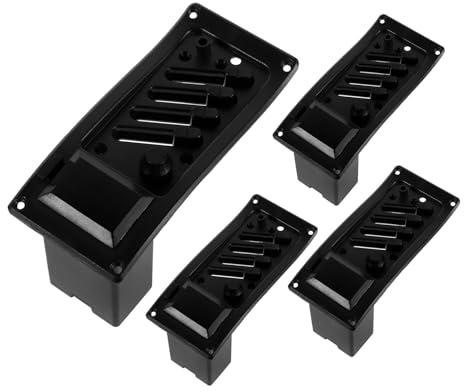 LOLIPPYY Cubierta de Pastilla de Guitarra Eléctrica de Plástico Negro, Protector de Pastillas Humbucker, 4 Piezas, Accesorios para Reparación y Mantenimiento, Compatible Múltiples