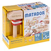 Matador 11099 E099 Baukasten, ab 5 Jahren, holzfarben, bunt